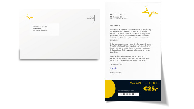 Waardebon mailing
