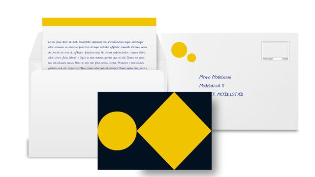 Wenskaart in envelop